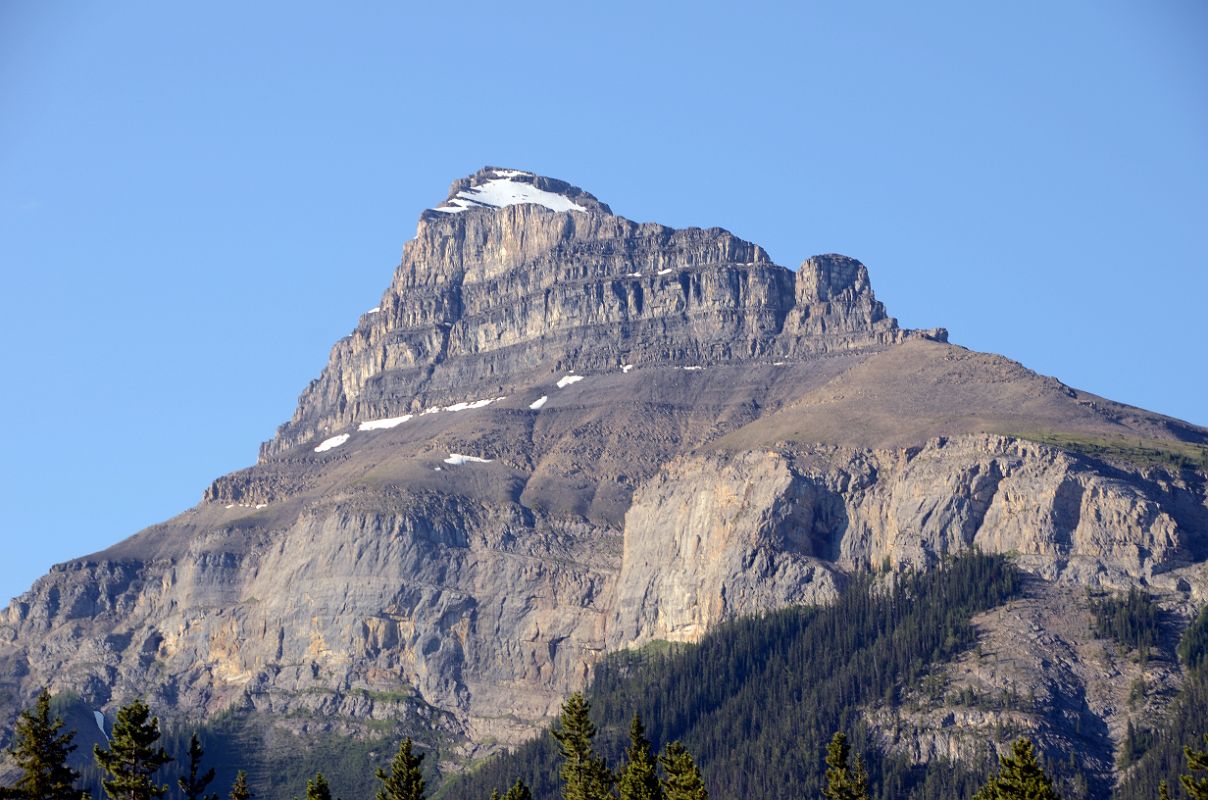 10 Pilot Mountain Early Morning From Trans Canada Highway Just After Leaving Banff Towards Lake Louise in Summer